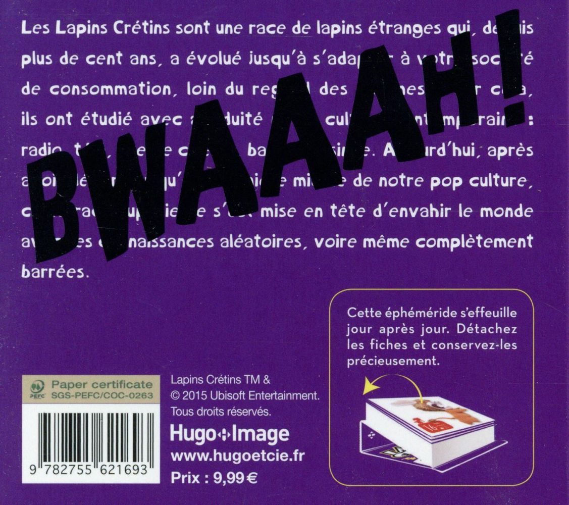 The Lapins Crétins : une image bwaaah par jour (édition 2016) : Collectif -  Livres de Jeux et Escape Game | Cultura