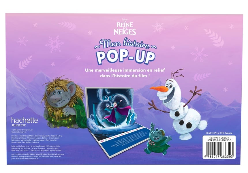 La Reine des Neiges Mon histoire pop-up Tony Voinchet Cultura