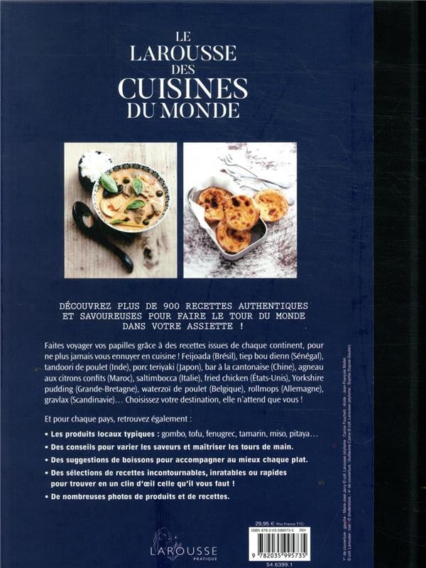 Larousse des cuisines du monde : Collectif- Livre recette du monde