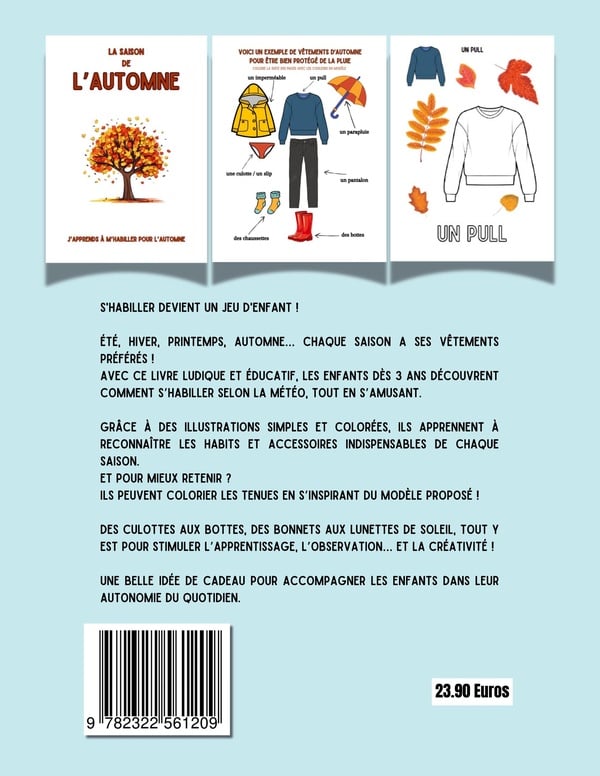 J'apprends à m'habiller selon les saisons Un livre éducatif