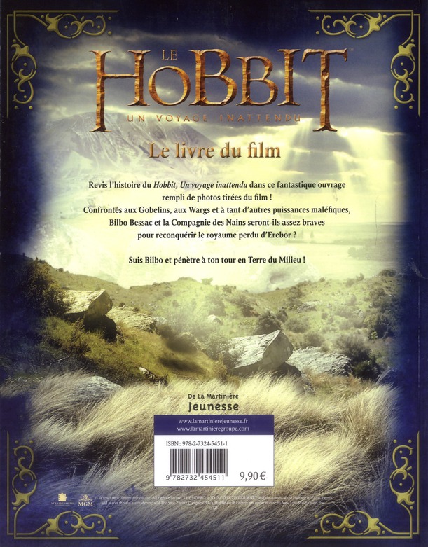 Le hobbit - un voyage inattendu - le livre du film, حجم الصورة 611x781