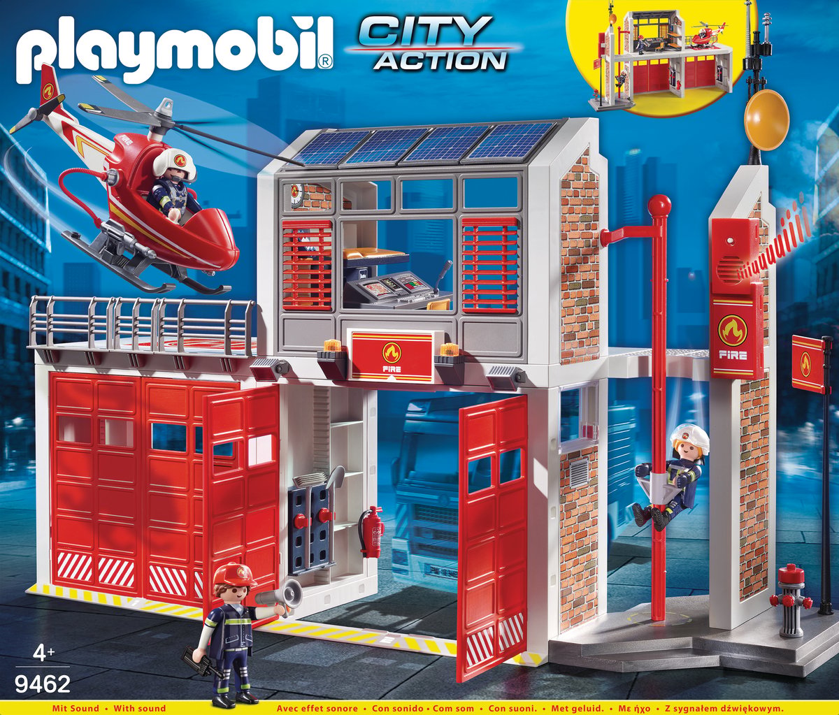 Coffret Hélicoptère De Pompiers 34 Pièces Avec Figurines - Playtive, Neuf