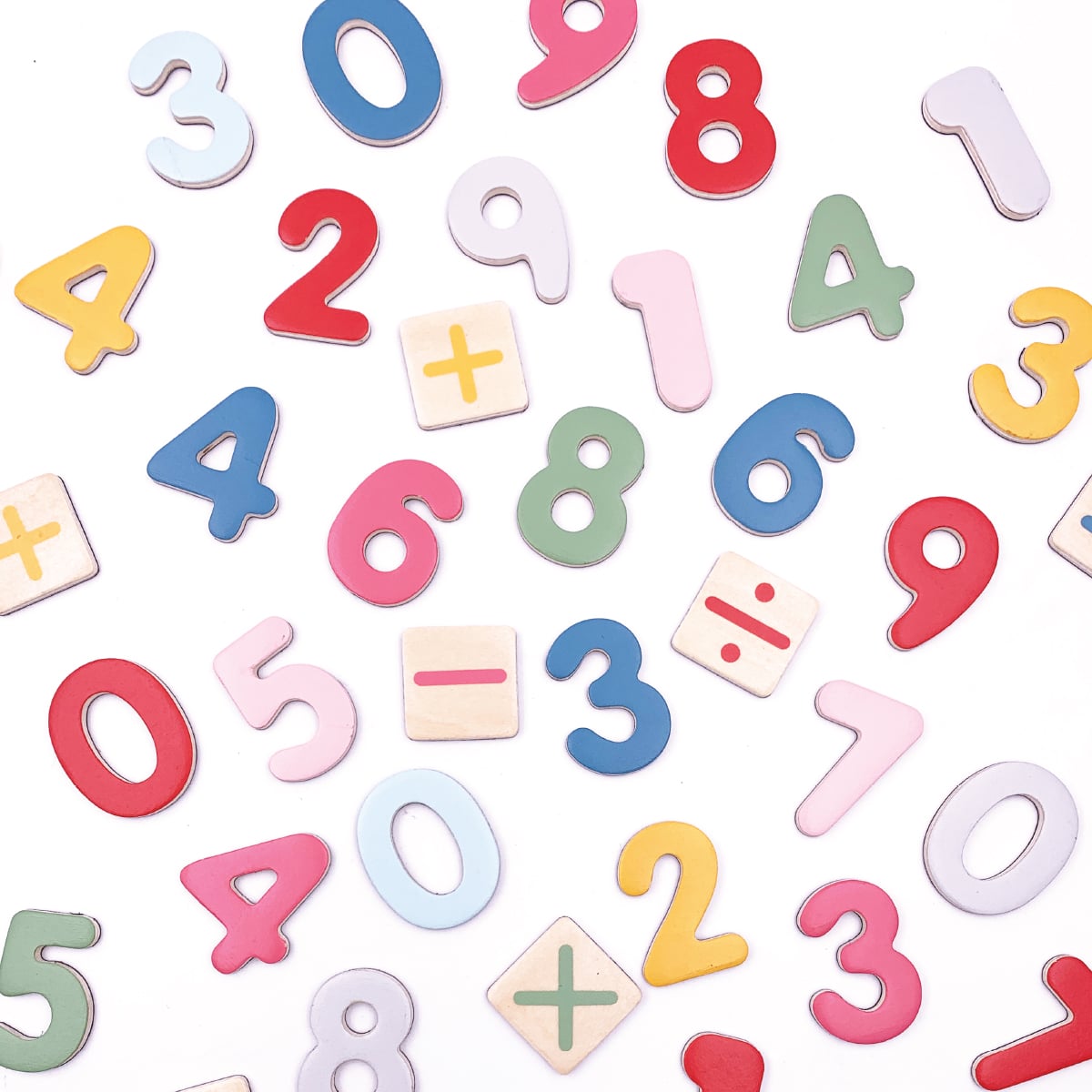 Apprentissage Mathématiques Enfants Chiffres Magnétiques APLI Kids - 30 Pièces En Bois Pour Enfants Dès 3 Ans Aimants Chiffres Colorés