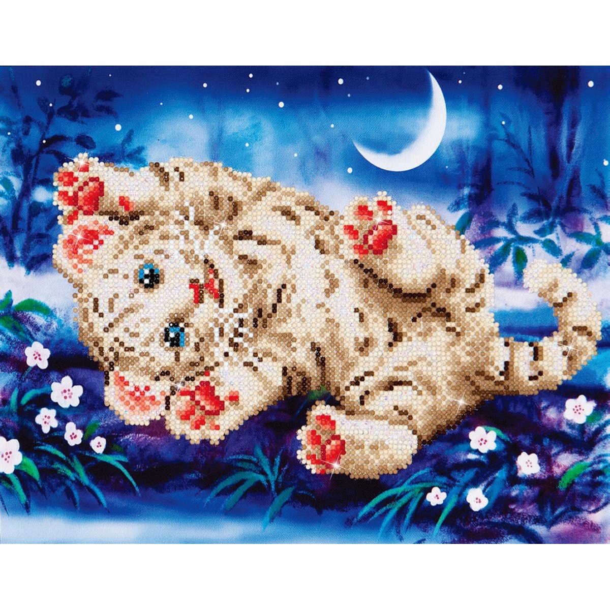 Kit De Peinture Diamant Tigre - DIY Broderie Diamant Animaux - Décoration Murale - Dimensions
