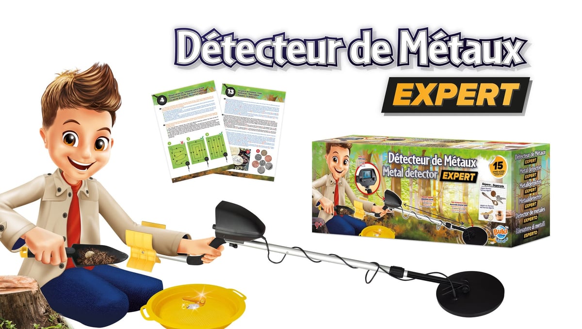 Détecteur De Métaux Professionnel Pour Adultes Et Enfants 12+ - Profondeur Max 1m - Avec Pelle Et Pointeur - Jouet Explorateur