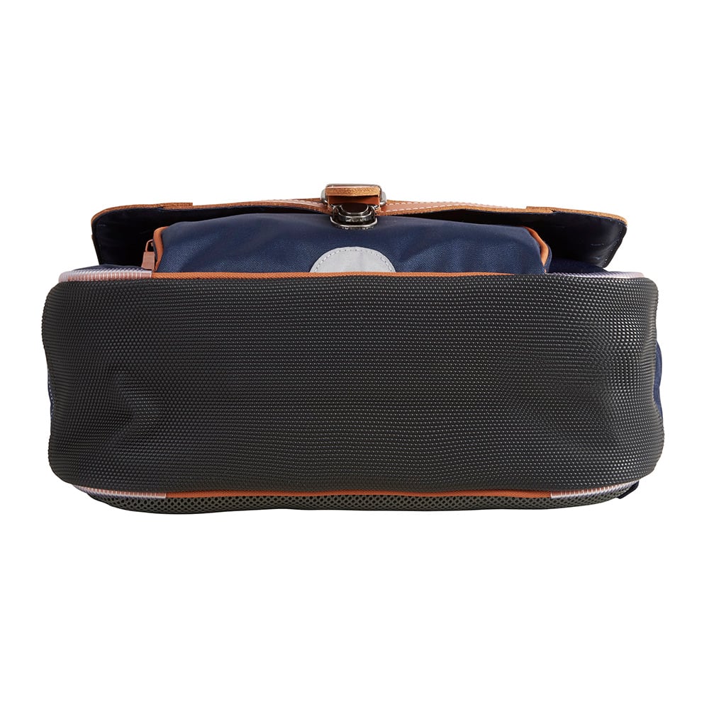 Cartable Tann's Loan 35cm - Marine/Camel - Réfléchissant - Éco-responsable