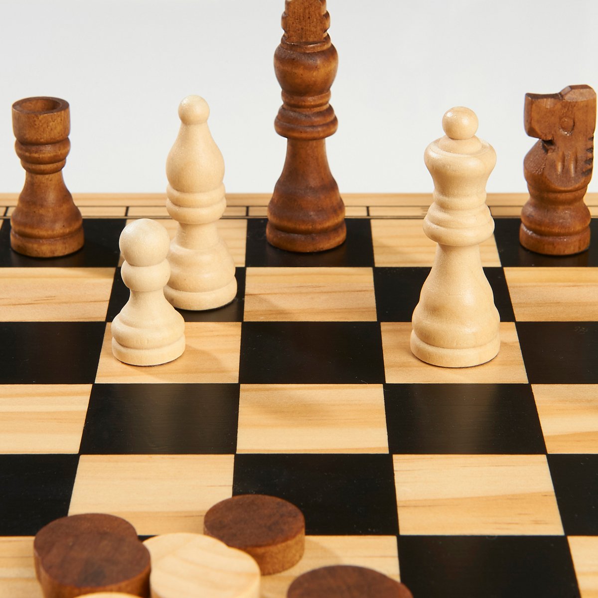 Idena 40174 – Jeu D'échecs Classique Et Dame 2 En 1, Avec