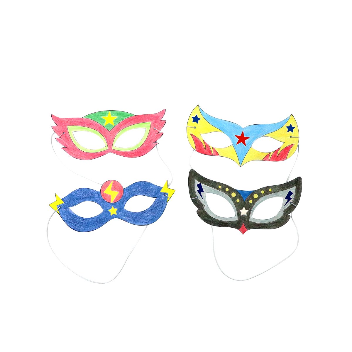 ZeiLaBang Kakadi Lot De 6 Masques De Super-héros – Cosplay Batman & Cie, Déco Anniversaire, Mascarade Enfant Et Adulte