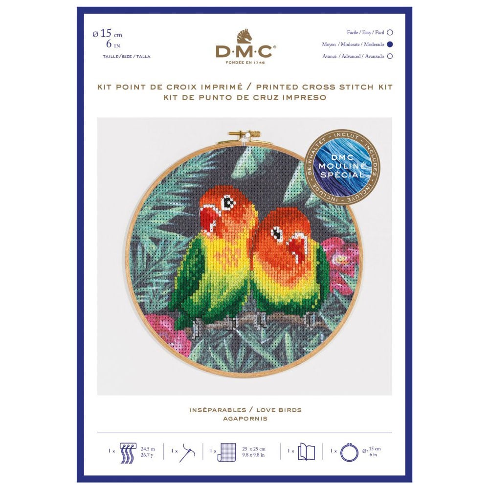 Kit Broderie Point De Croix Cleana Arts - Life In Countryside - Toile 14CT 60x45 Cm - Parfait Pour Débutants