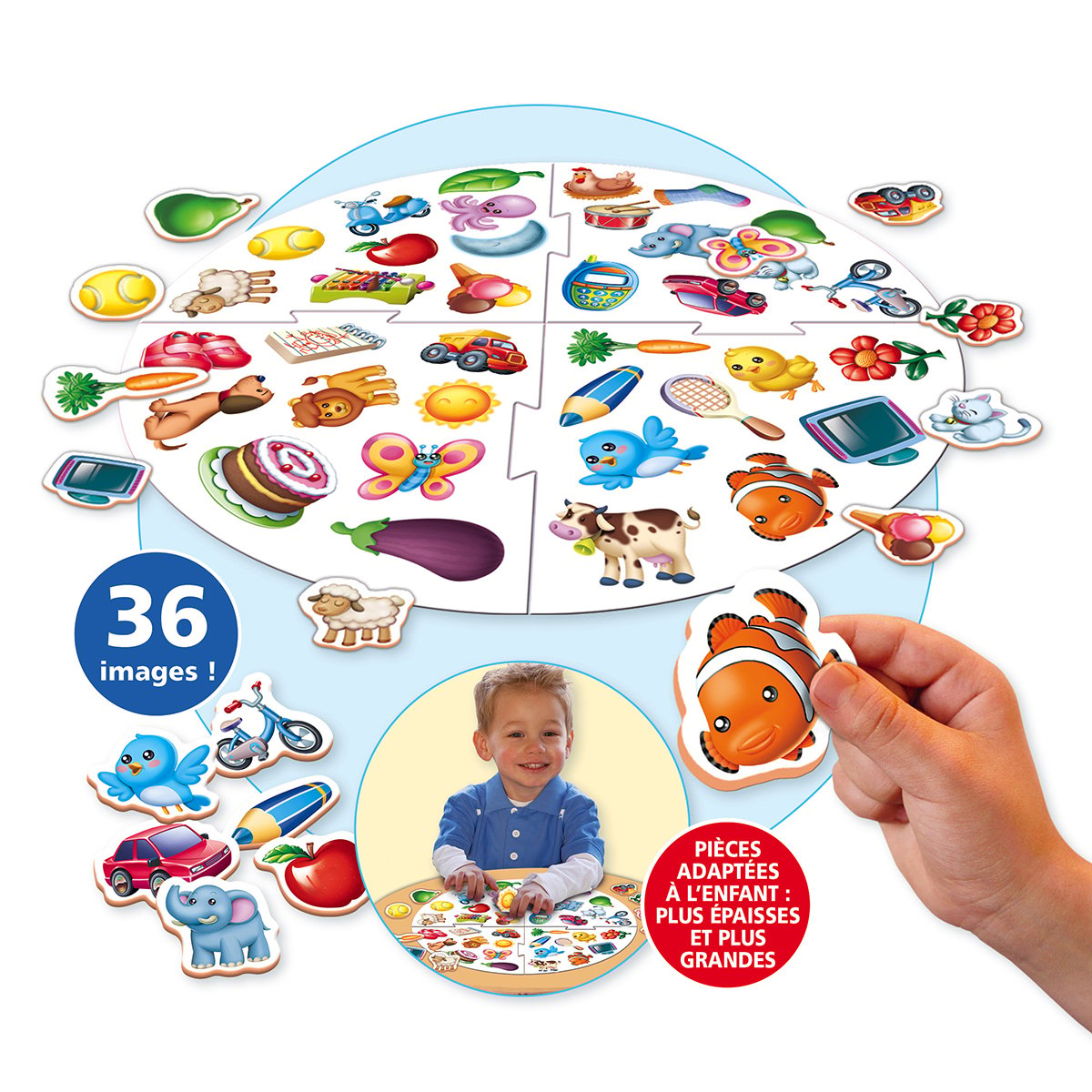 Educa Mon Premier Lynx – Jeu De Mémoire Et D'Observation Dès 2 Ans – Version Adaptée Pour Tout-Petits – 36 Pièces Épaisses