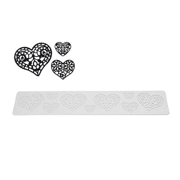 Moule en silicone comestible en forme de champignon, piment et légumes, en dentelle comestible pour mariage, outil de décoration de gâteaux, moules en dentelle avec impression de bonbons (A_22,1 x 7,9