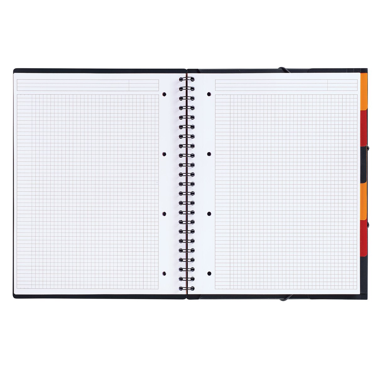 Cahier International OrganiserBook Oxford A4+ Petits Carreaux 5mm - 160 Pages Gris