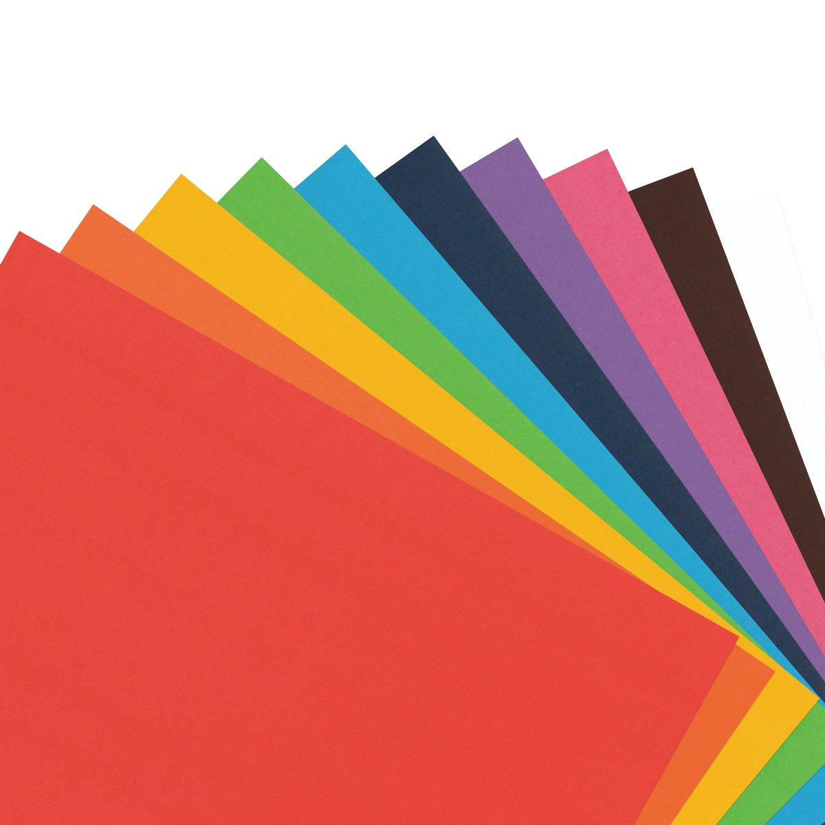 50 Feuilles Papier Coloré A2 130g/m² - 10 Couleurs Vibrantes Pour Scrapbooking Et Créations Manuelles