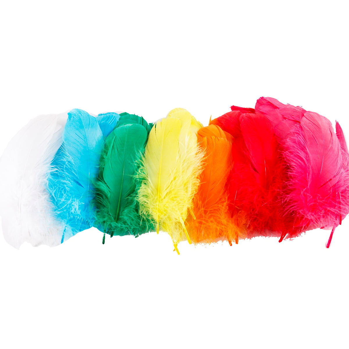 Boa En Plume Extérieur Boa En Plumes De Dinde Naturelles 2m X 8cm - Multicolore, 16g - Pour Déco, DIY, Couture Guirlande Multicolore