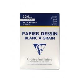 Papier dessin à grain Clairefontaine noir A3 29,7x42 cm 160g - Commandez en ligne
