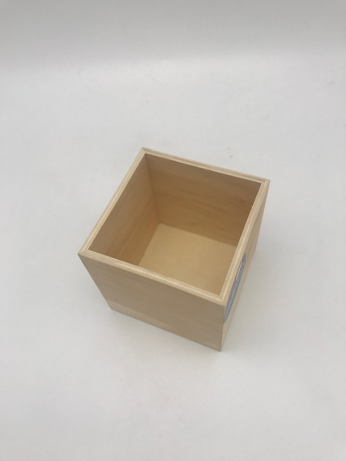 Pot à crayons biseauté en bois de hêtre - Avec logo - HEXAWOO