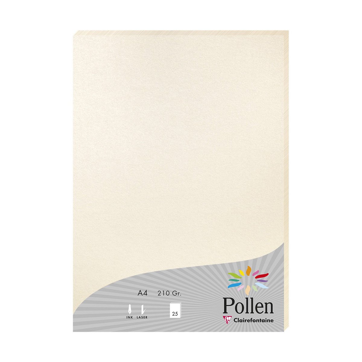 étui de 25 feuilles Pollen 210x297 mm 210g Ivoire irisé