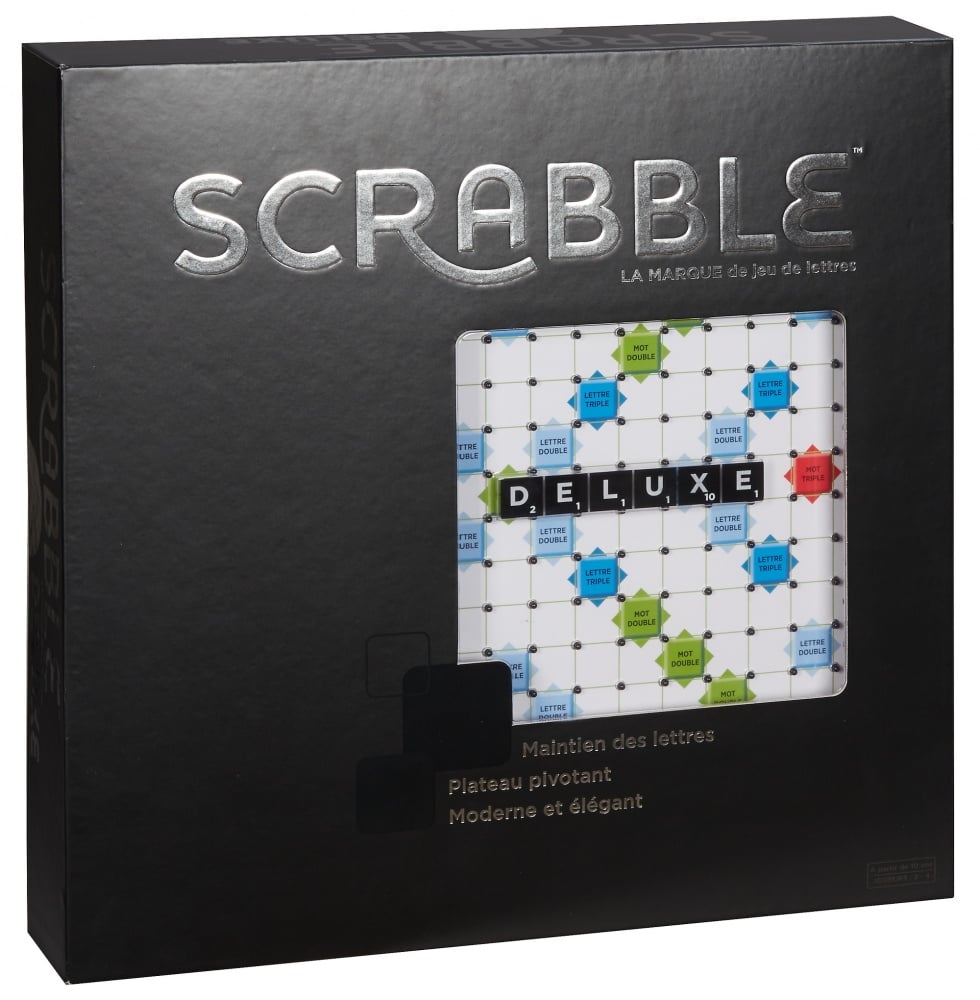 Scrabble Deluxe SPEAR - Jeu De Lettres, Plateau Alvéolé, Minuteur, Super état