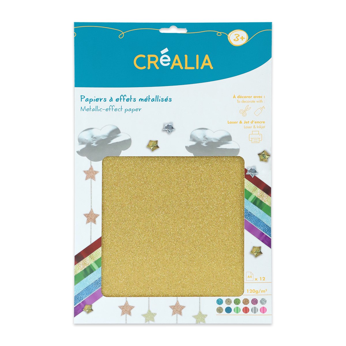 20 Feuilles Papier Paillettes VGOODALL - Format A4 250g/m² - 10 Couleurs Pour DIY Et Création