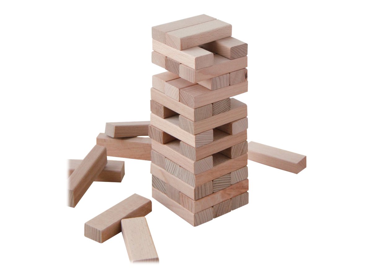 La Tour Infernale – Jeu De Société Vintage 54 Blocs En Bois – Adresse Et Stratégie – Dès 6 Ans – Cadeau Famille