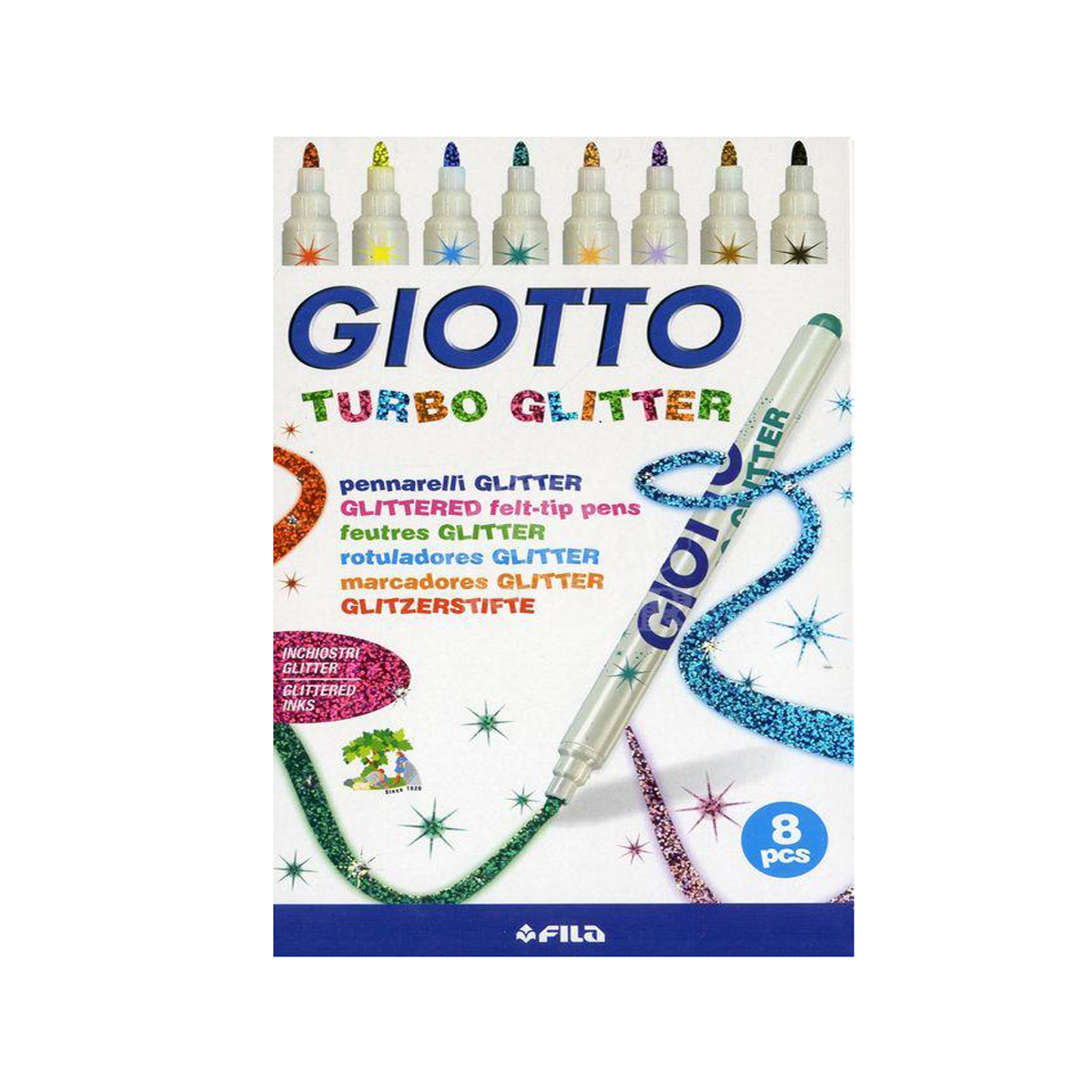 8 Feutres Turbo Glitter Giotto