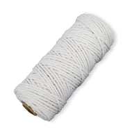 Fil macramé - Blanc - 3 mm x 62 m - Créalia