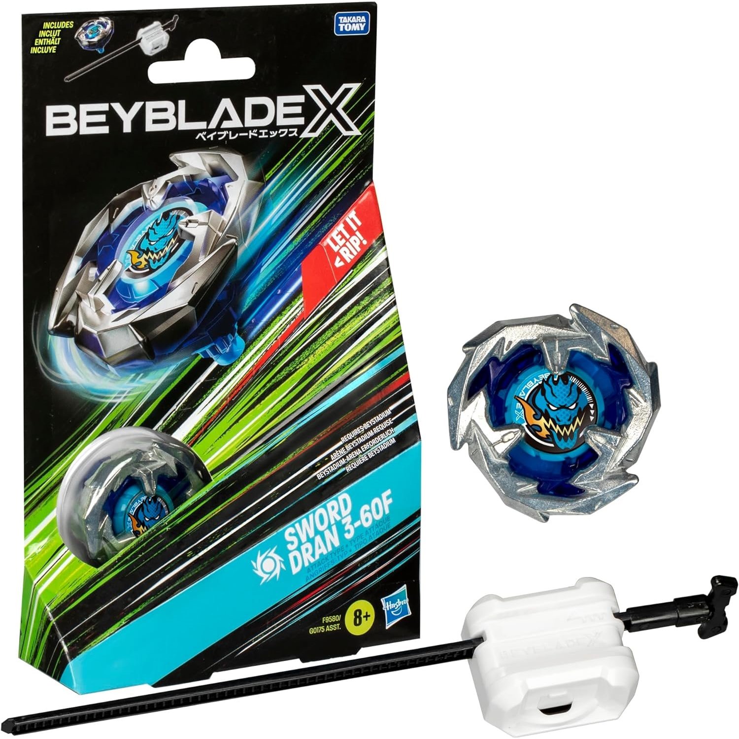 Beyblade X, Starter Pack avec toupie de compétition Sword Dran 3-60F et lanceur - Figurines et mondes imaginaires - Jeux d'imagination | Cultura
