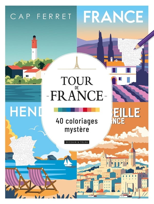 Tour de France - 40 Coloriages Mystère | Cultura