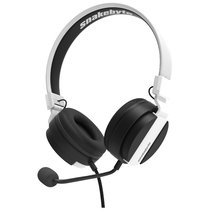Micro casque Gaming filaire Snakebyte - Ultra confortable écouteurs rembourrés - 40mm - Câble 1.2m - Blanc et noir
