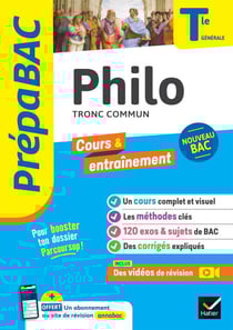 Prépabac - Philo Tle générale - Bac 2026 - cours, méthodes &amp; sujets corrigés (programme de Terminale)