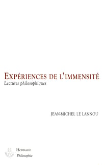 Expériences de l'immensité - Lectures philosophiques