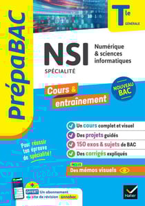 Prépabac - NSI Tle générale (spécialité) - Bac 2026 - cours, méthodes &amp; sujets corrigés (programme de Terminale)