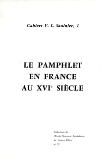 Le pamphlet en France au XVIe siècle