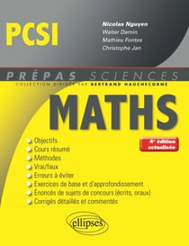 Mathématiques PCSI - 4e édition actualisée