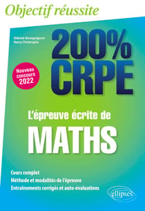 L'épreuve écrite de maths - CRPE Nouveau concours 2022