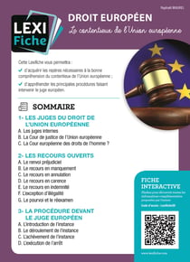 Droit européen - Le contentieux de l'Union européenne