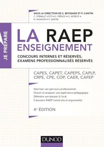 La Raep enseignement - Concours internes et réservés, examens professionnalisés réservés - CAPES, CAPET, CAPEPS, CAPLP, CRPE, CPE, COP, CAER, CAFEP