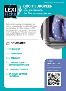 Droit européen - Les institutions de l'union européenne