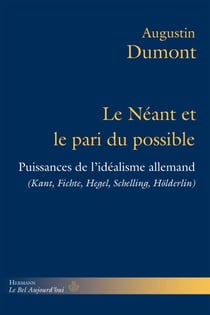 Le Néant et le pari du possible - Puissances de l'idéalisme allemand (Kant, Fichte, Hegel, Schelling, Hölderlin)