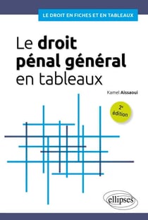 Le droit pénal général en tableaux - A jour au 1er avril 2024