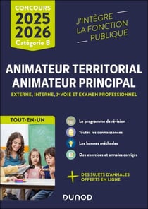 Concours Animateur territorial, animateur principal - 2025-2026 - Externe, interne, 3e voie et examen professionnel