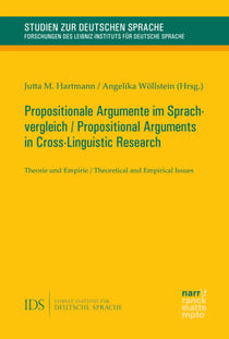 Propositionale Argumente im Sprachvergleich / Propositional Arguments in Cross-Linguistic Research - Theorie und Empirie / Theoretical and Empirical Issues