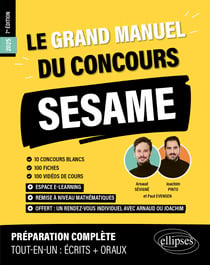 Le Grand Manuel du concours SESAME - 120 fiches, 120 vidéos de cours, 10 tests, 1000 questions