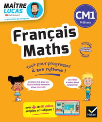 Français et Maths CM1 - Nouveau programme - Cahier de soutien avec des vidéos - Leçons et exercices corrigés
