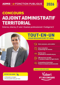 Concours Adjoint administratif territorial - Catégorie C - Tout-en-un - Concours externe, interne, 3e voie, examen professionnel 2026