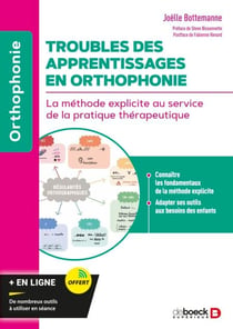 Troubles des apprentissages en orthophonie - La méthode explicite au service de la pratique thérapeutique