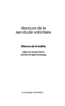 Discours de la servitude volontaire