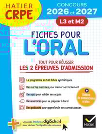 Hatier CRPE - Fiches pour l'Oral - Tout pour réussir les épreuves d'admission - L3 - M2 - 2026/2027