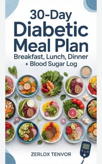 30-Day Diabetic Meal Plan: Breakfast, Lunch, Dinner + Blood Sugar Log
