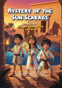 Mystery of the Sun Scarabs: Ancient Egypt Adventure for Kids : Follow Kairo, Mina, and Tarek Through Hidden Temples, Magical Amulets, and Exciting Clues! Ages 9–12